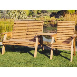 Valley Trio Love Seat With Straight Table