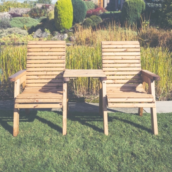 Valley Love Seat With Straight Table