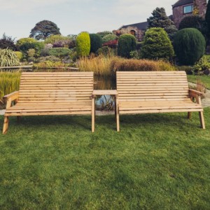 Valley Love Seat With Straight Table - 6 Seater