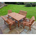 Valley Table, Chairs And Bench Set - 6 Seater