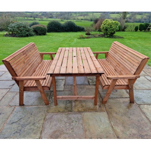 Valley Table And Bench Set - 6 Seater