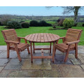 Valley Table And Chairs Set - Round 2 Seater