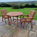 Valley Table And Chairs Set - Round 2 Seater
