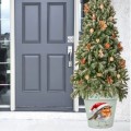 Christmas Planter - Holly & Robin