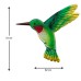 Hummingbird Glass Wall Art - Green