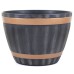 Barrel Planter - Dark Oak