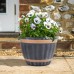 Barrel Planter - Dark Oak