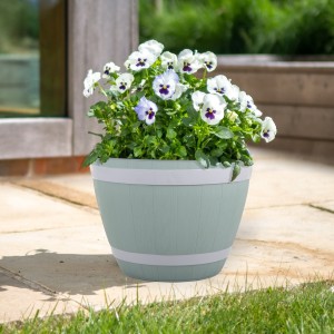 Barrel Planter - Sage Green