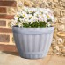 Barrel Planter - White Wash