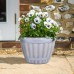 Barrel Planter - White Wash