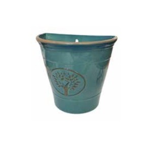 Blenheim Recycled Wall Planter - Sea Green