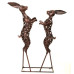 Bronze Boxing Hares Sculpture