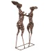 Bronze Boxing Hares Sculpture