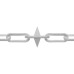 White Spiked Polyethylene Chain 12m