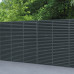 Double Slatted Fence Panel 180 x 180cm - Grey