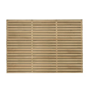 Double Slatted Fence Panel 180 x 121cm