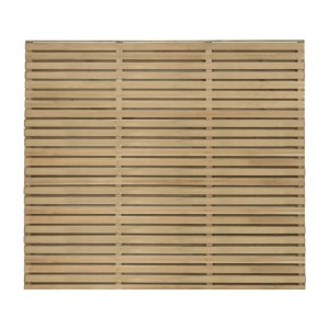 Double Slatted Fence Panel 180 x 151cm