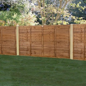 Superlap Fence Panel 4ft - Pressure Treated Brown