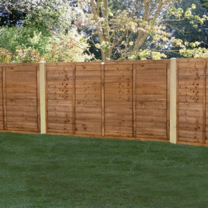 Superlap Fence Panel 5ft - Pressure Treated Brown