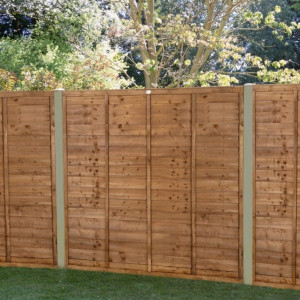 Superlap Fence Panel 6ft - Pressure Treated Brown