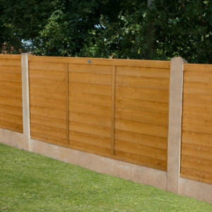 Overlap Fence Panel 3ft - Golden Brown