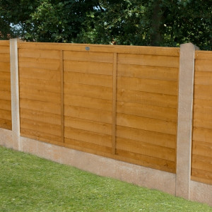 Overlap Fence Panel 4ft - Golden Brown