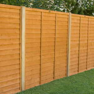Overlap Fence Panel 5ft - Golden Brown