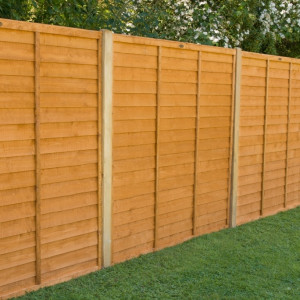 Overlap Fence Panel 6ft - Golden Brown
