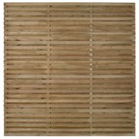 Double Slatted Fence Panel 180 x 180cm