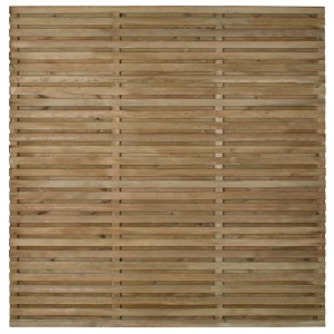 Double Slatted Fence Panel 180 x 180cm