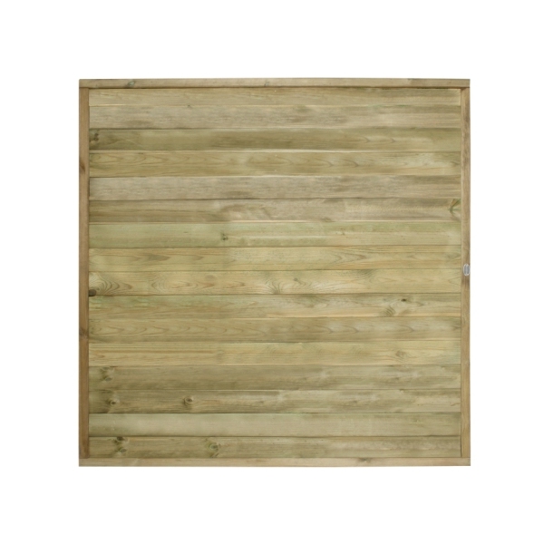 Horizontal Tongue and Groove 6ft (1.83m x 1.83m) Pressure Treated Fence Panel