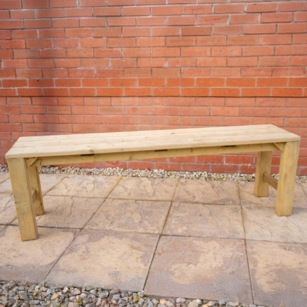 Backless Wooden Dining Bench