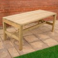 Rectangular Wooden Garden Dining Table