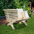 Kuba Curved Wooden Bench