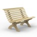 Kuba Curved Wooden Bench