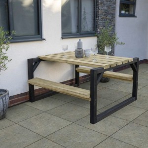 Colour Block Wooden Picnic Bench