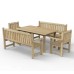 Rosedene Wooden Table, Bench And Chair Set