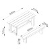 1.8m Refectory Table & Sleeper Bench Set