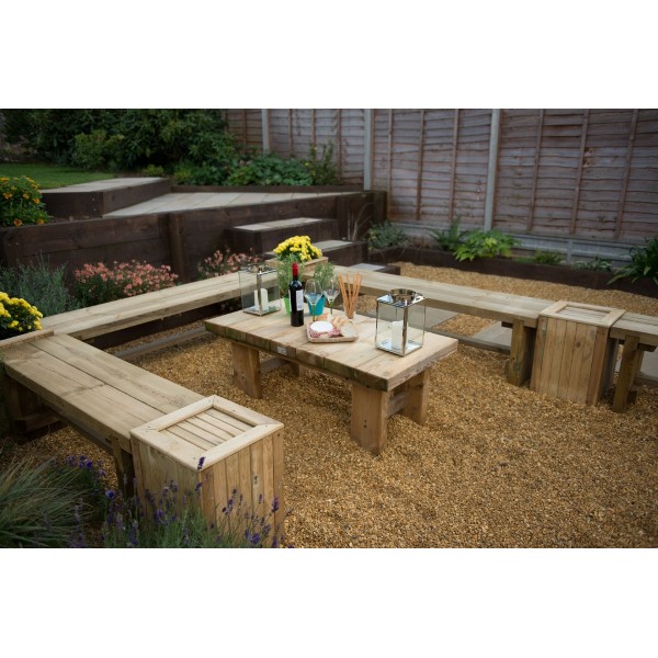 Sleeper on sale planter bench