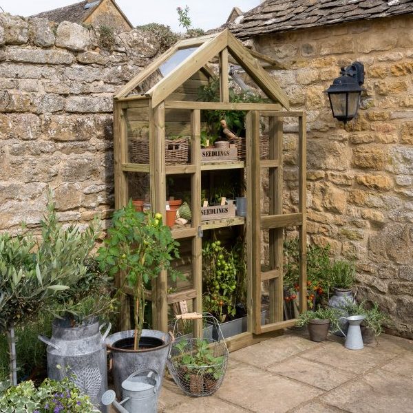 Georgian Tall Wall Greenhouse with Auto Vent