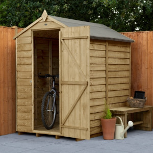 Overlap Pressure Treated 4 x 6 Apex Shed - No Window