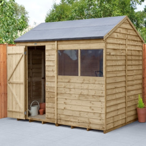 Overlap Pressure Treated 8 x 6 Reverse Apex Shed