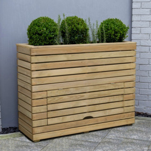 Linear Tall Planter With Storage