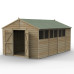 4Life Overlap Pressure Treated 10 x 15 Apex Double Door Shed