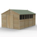 4Life Overlap Pressure Treated 10 x 15 Apex Double Door Shed