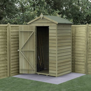4Life Overlap Pressure Treated 4 x 3 Apex Shed - No Window