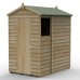 4Life Overlap Pressure Treated 4 x 6 Apex Shed