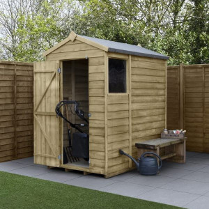 4Life Overlap Pressure Treated 4 x 6 Apex Shed