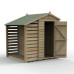 4Life Overlap Pressure Treated 4 x 6 Apex Shed With Lean To - No Window