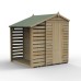 4Life Overlap Pressure Treated 4 x 6 Apex Shed With Lean To - No Window